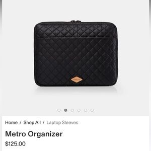 MZ Wallace Metro Organizer, Black Laptop Bag